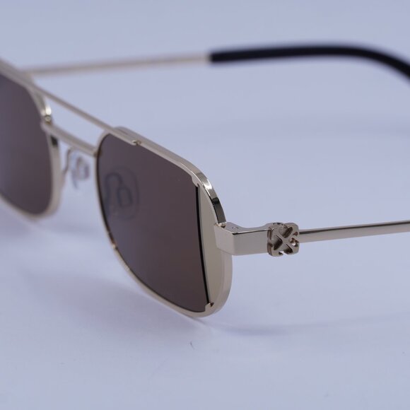 Off-White Off-White OERI14H LYNN 7664 Sunglasses Gold Oval Frame, Brown Lenses main image 8